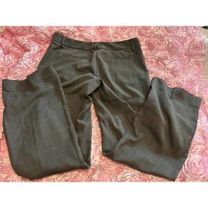 New York & Company grey suit pants with light plaid pattern size 6